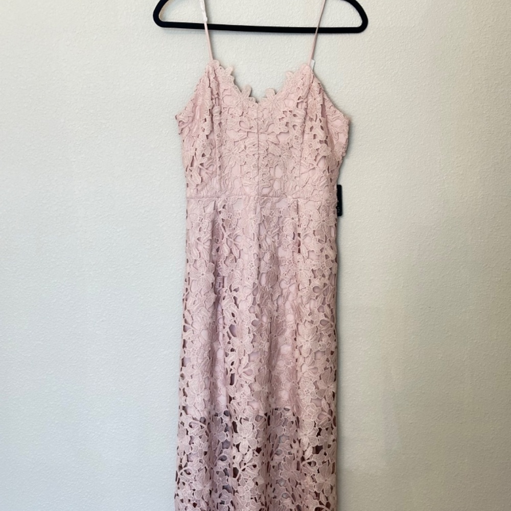 Express lace floral dress pink, size M